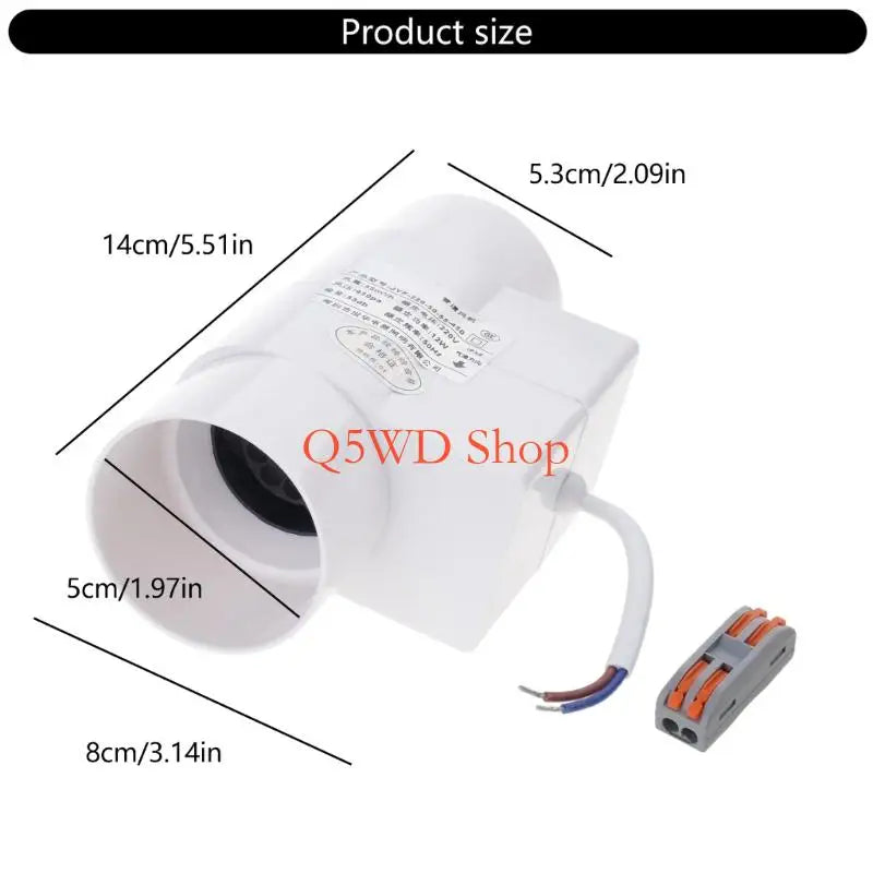50mm 12W Inline Duct Fan – Bathroom & Home Exhaust Ventilation Inline Duct Fan Axl