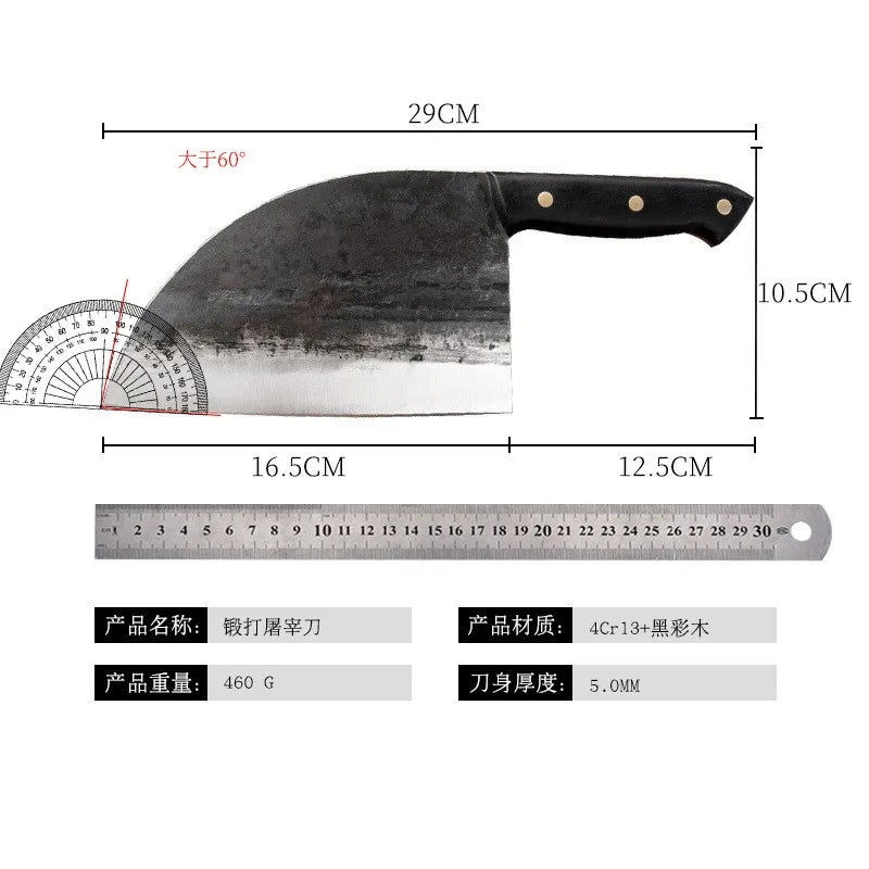 Full Tang Forged Chef Knife – 440C Steel Cleaver & Slicer Kitchen Chef Knife Axl