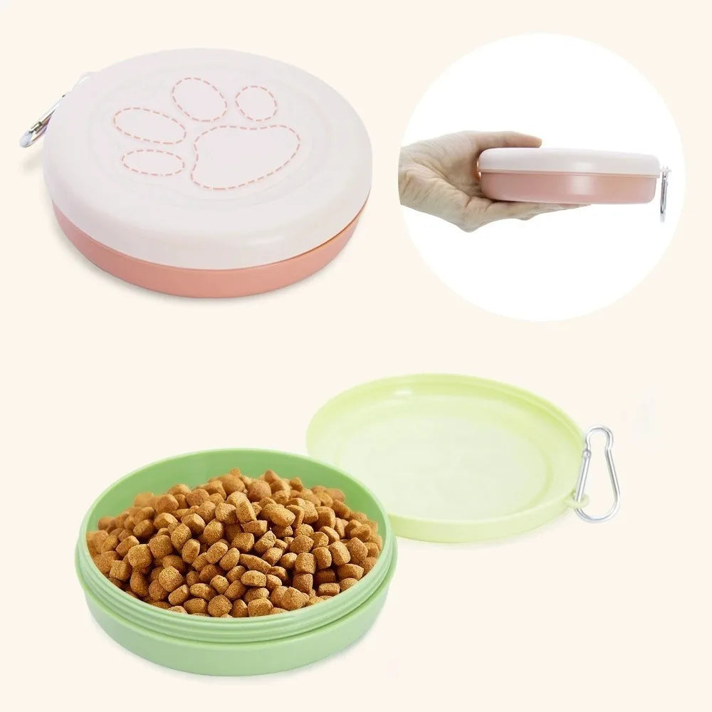 Portable Dog Travel Bowl with Carabiner Hook | Pet Feeder Dog Travel Bowl Axl
