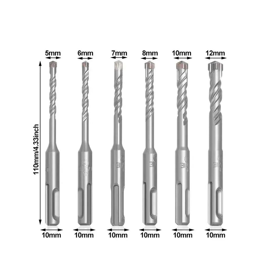 SDS Plus Drill Bit 4 Cutter Cross Tip – Concrete & Masonry Masonry Drill Bit Axl