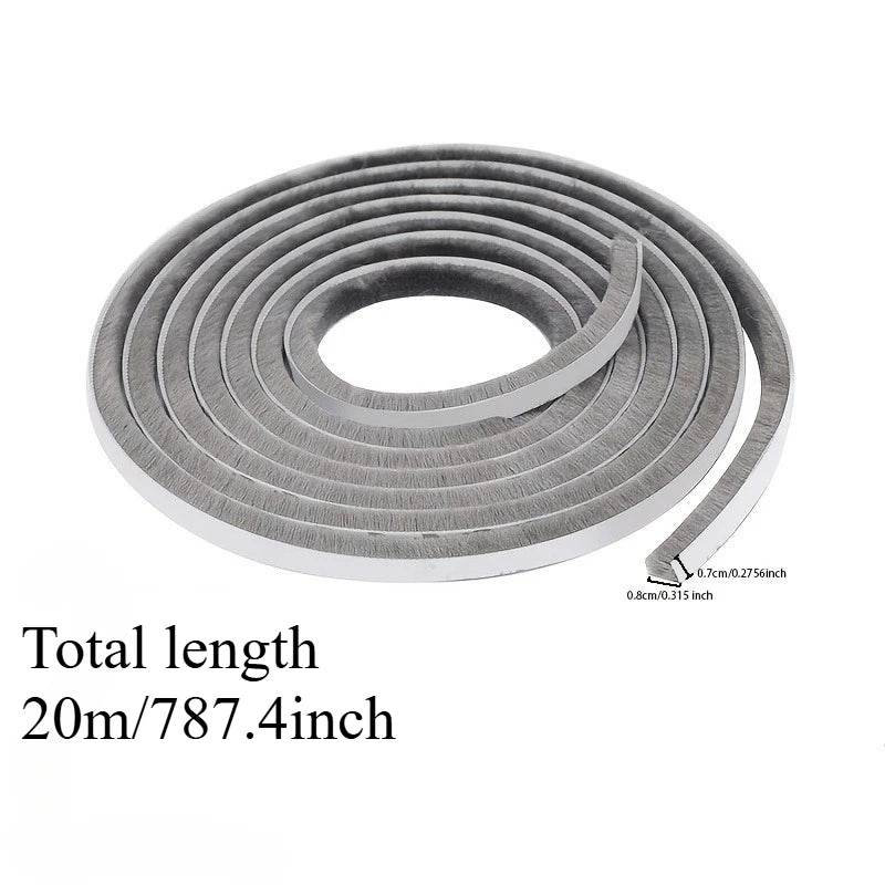Self-Adhesive Windproof Sealing Strip – Doors, Windows & Cabinets Weather Stripping Seal Axl 20m-708.6614 inch