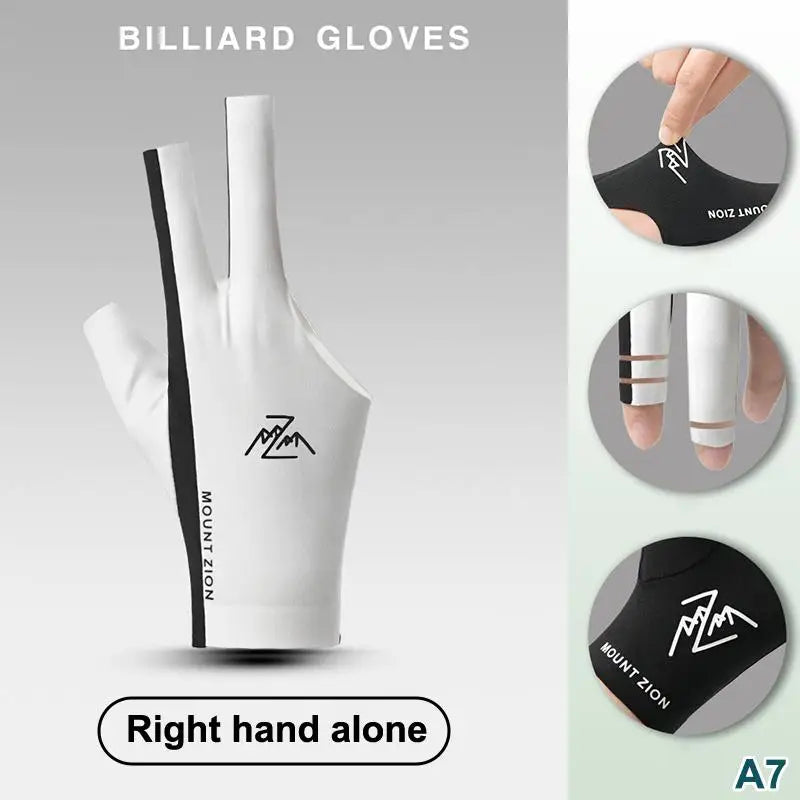 Fingerless Billiard Pool Glove – Breathable Ice Silk 3-Finger Billiard Cue Glove Axl A7