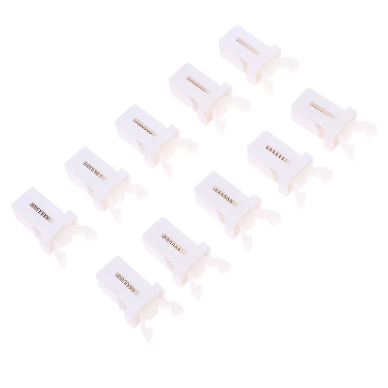 10-Pack Trash Can Lid Latch Clips – Self-Locking Replacement Bin Lid Latch Clips Axl White