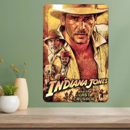 Indiana Jones Last Crusade Metal Poster Sign | Vintage Wall Decor Metal Wall Sign Axl aluminum sign aluminum 20x30cm
