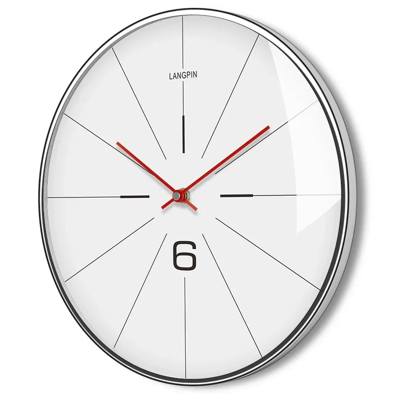 Nordic Large Metal Wall Clock – Modern Silent Quartz Decor Wall Clock Axl