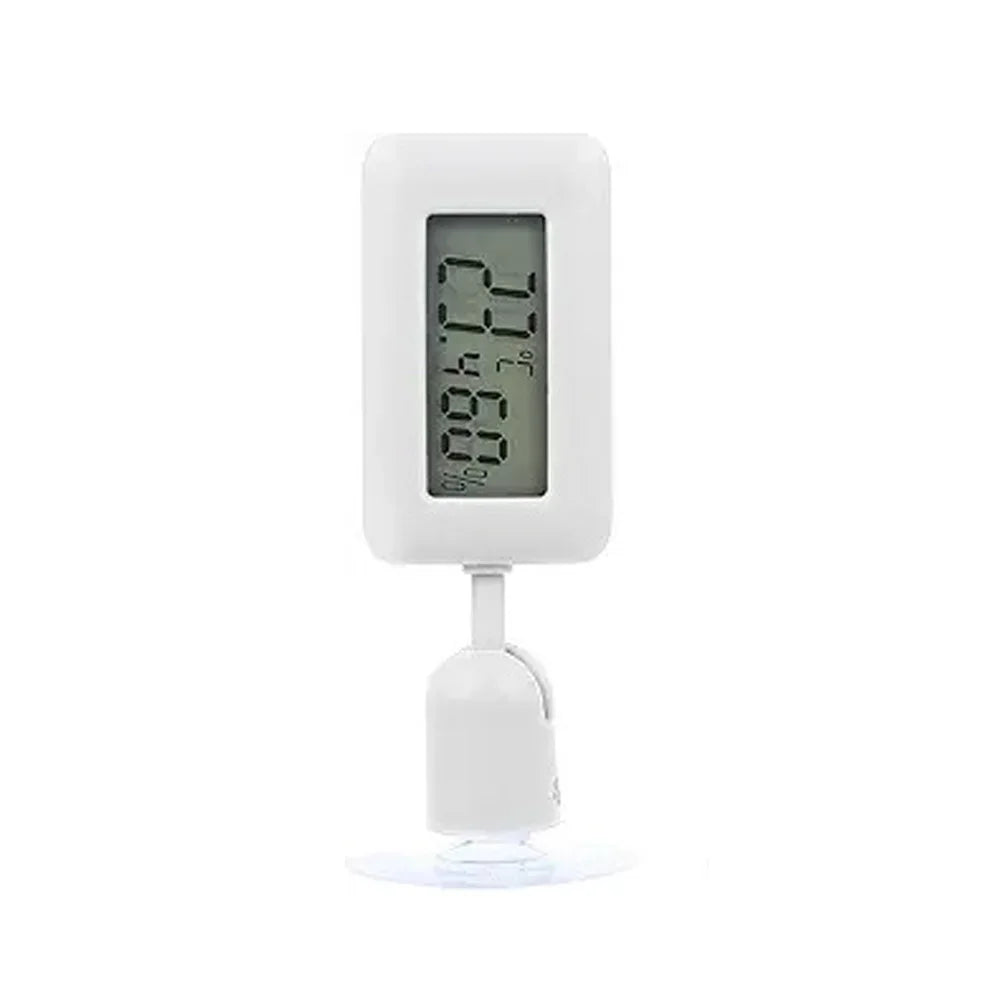 Mini Digital Reptile Thermometer Hygrometer – 360° Suction Cup Reptile Thermometer Hygrometer Axl white