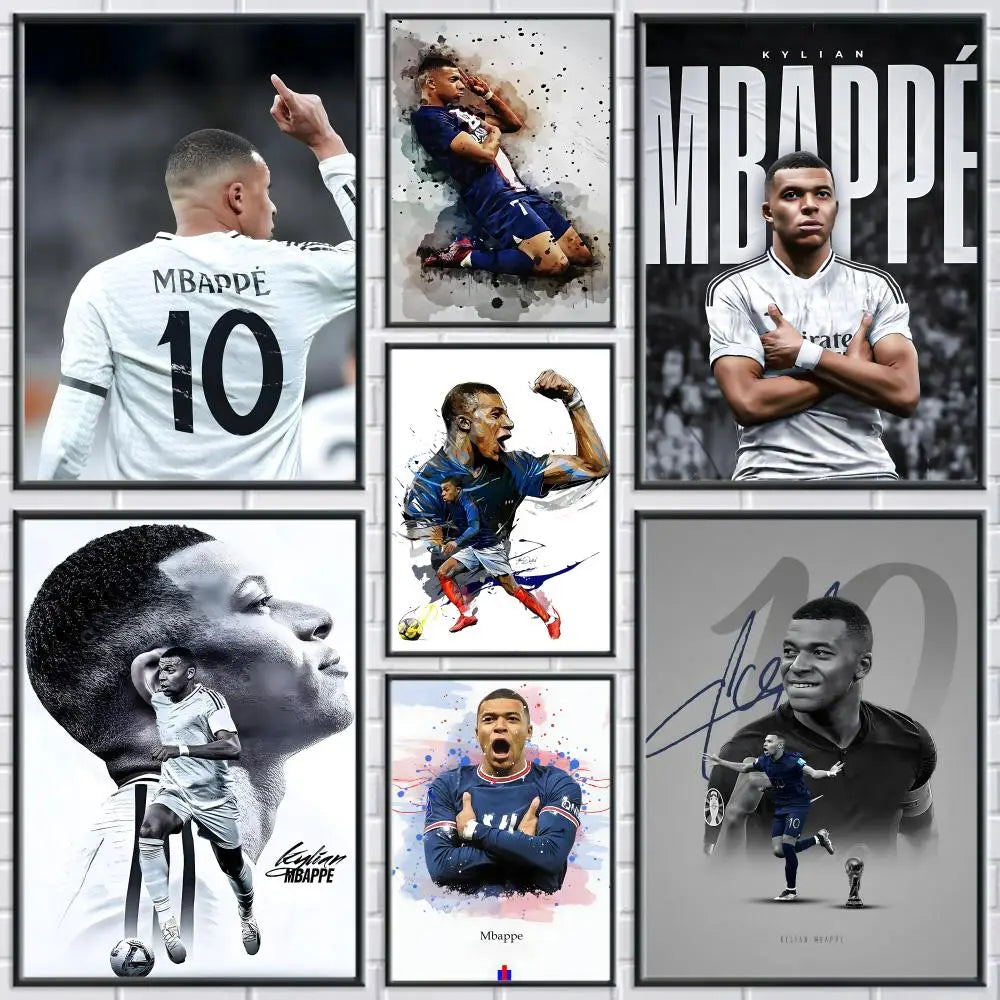 Mbappe Football Canvas Poster | Frameless Wall Art Decor Canvas Wall Art Axl
