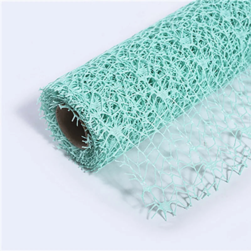 Floral Mesh Wrapping Paper Roll – Hollow Net Bouquet Wrap Bouquet Wrapping Paper Axl Matcha Green