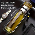KEMORELA Insulated Glass Tea Bottle 350ml–500ml | Leakproof Insulated Tea Bottle Axl 450ml 350-500ml