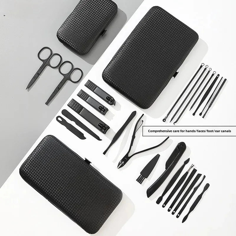 Stainless Steel Nail Clipper Set – 8 to 24 Pcs Travel Kit Nail Care Set Axl