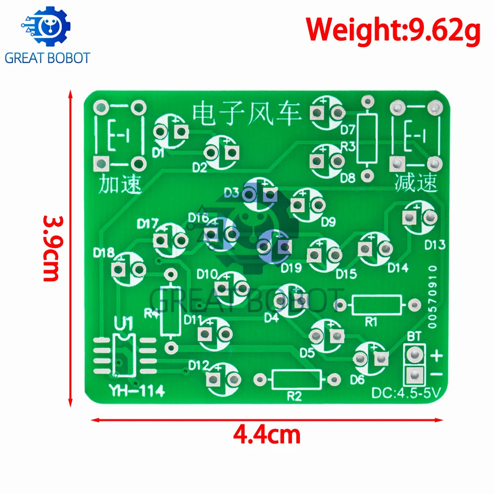 Electronic Windmill DIY Soldering Kit – DC 5V Adjustable Speed Electronics DIY Kit Axl