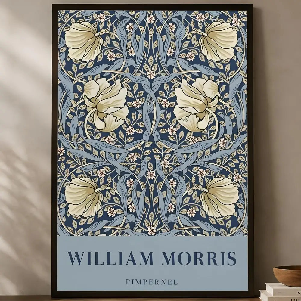 William Morris Self-Stick HD PVC Wall Art Poster | Waterproof Wall Art Poster Axl White22 60X90cmNoframe