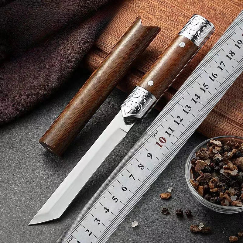 PLYS Mini Fixed Blade Knife with Sheath – EDC Stainless Steel Fixed Blade Knife Axl