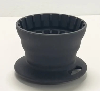 Collapsible Silicone Pour Over Coffee Dripper for Travel & Camping Coffee Dripper Axl Dark Gray