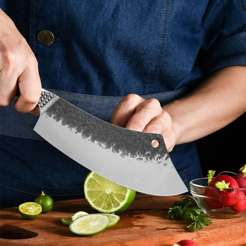 Hand Forged Stainless Steel Meat Cleaver | BBQ Butcher Knife Meat Cleaver Knife Axl