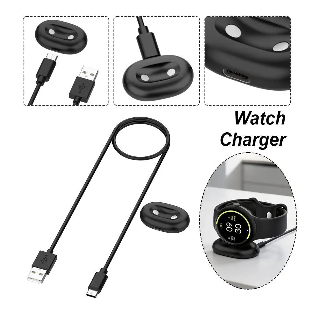 Magnetic USB-C Charger for Google Pixel Watch 4 – 45mm & 41mm Smartwatch Charger Axl