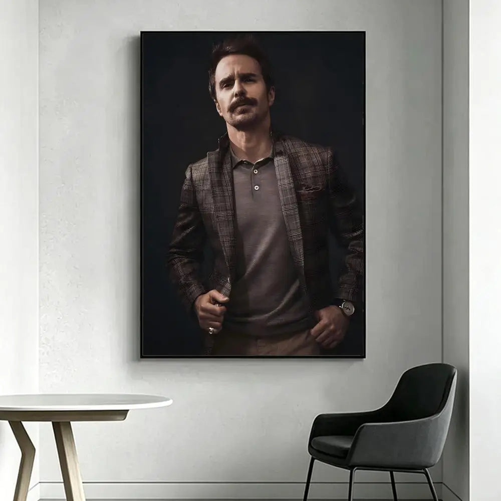 Sam Rockwell HD Art Poster – Waterproof Sticky Wall Decor Wall Art Poster Axl White3 30X40cmNoframe