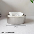 Horsehair & Steel Tissue Box – Modern Nordic Home Decor Tissue Box Holder Axl White-Large