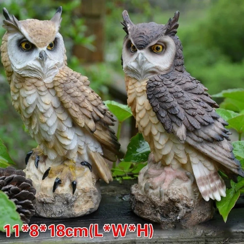 Cute Owl Resin Figurine – Indoor & Outdoor Garden Ornament Garden Figurine Axl