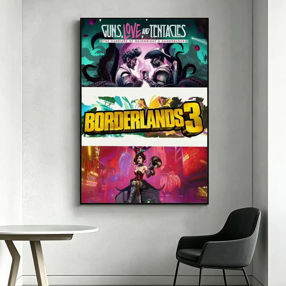 Borderlands 3 HD Wall Poster – Waterproof Sticky Art Print Gaming Wall Poster Axl White13 21X30cmNoframe