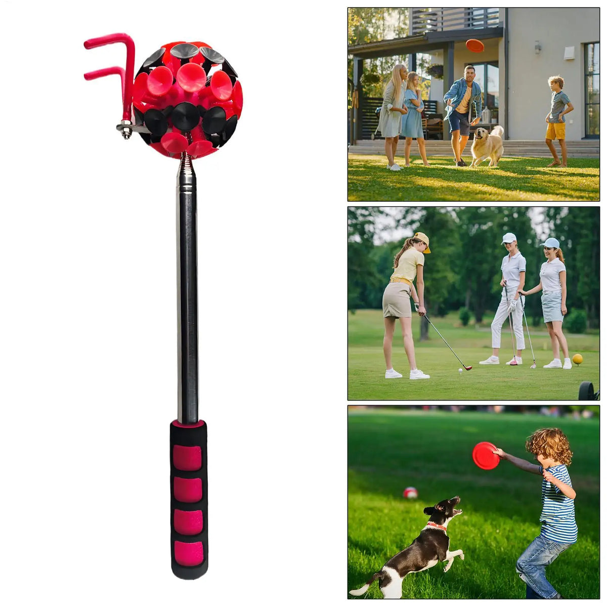 Retractable Golf Ball Retriever – 3M Telescopic Steel Grabber Golf Ball Retriever Axl
