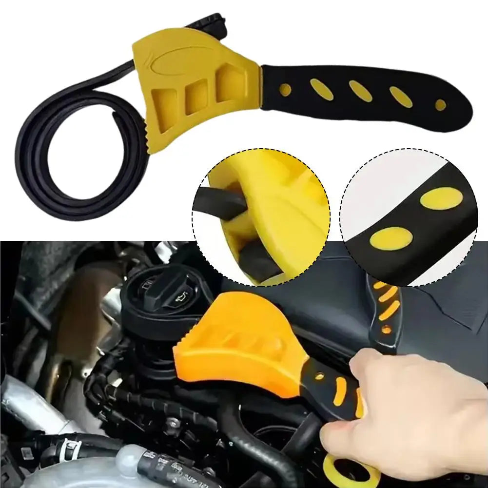 6-Inch Adjustable Belt Strap Wrench – Oil Filter Removal Tool Belt Strap Wrench Axl
