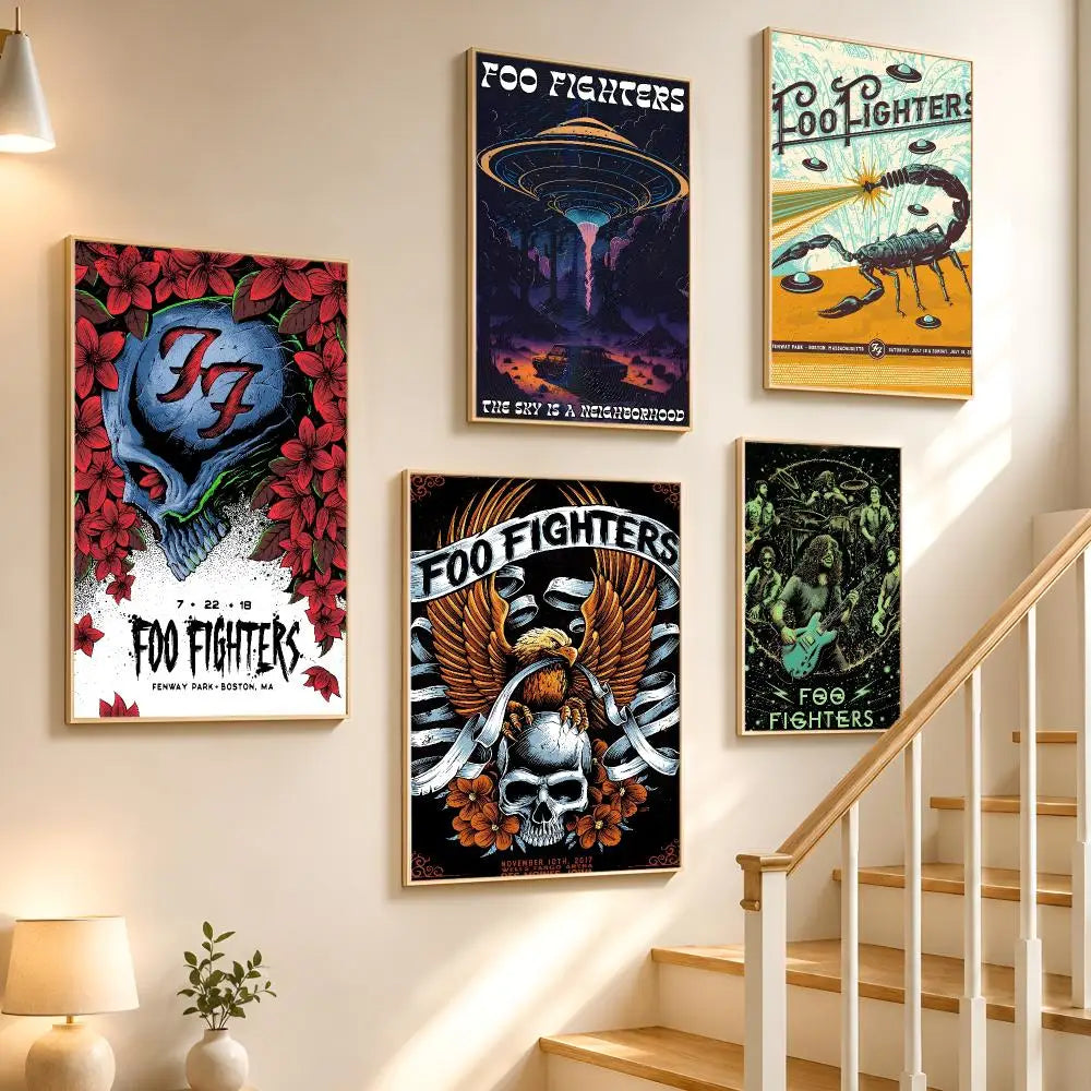 Foo Fighters Waterproof PVC Poster Stickers – Wall & Home Décor Poster Stickers Axl