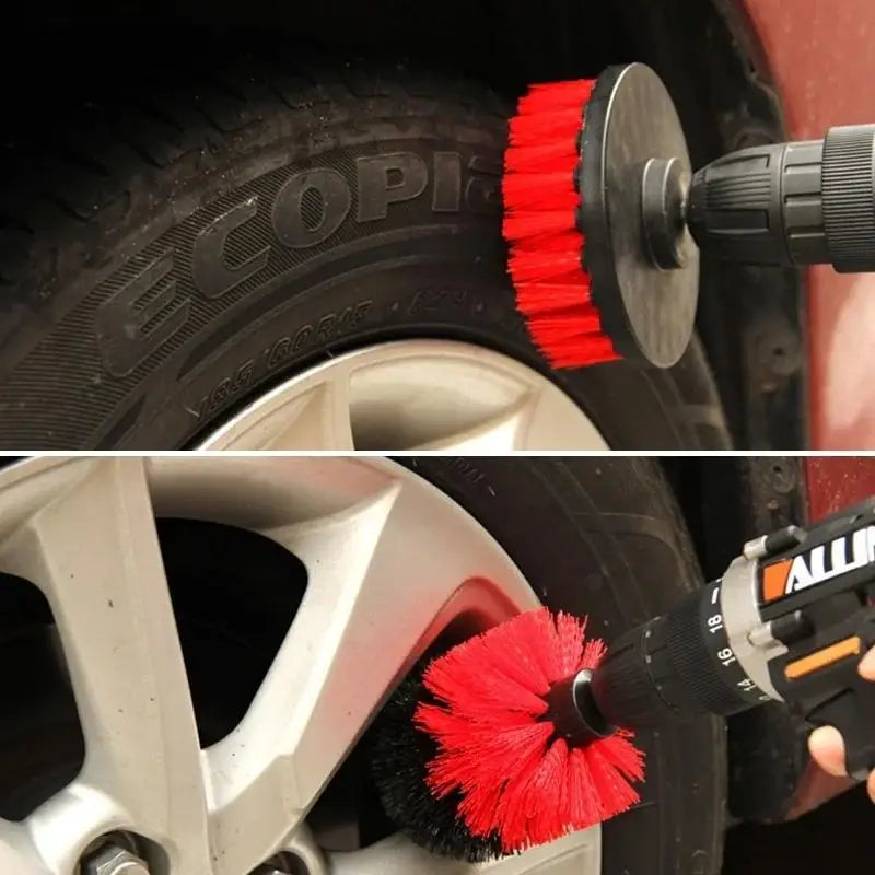 3-Piece Drill Scrubber Brush Set – Bathroom Cleaning Kit Drill Scrubber Brush Axl