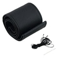 DIY PU Leather Steering Wheel Cover with Needle & Thread Steering Wheel Cover Axl One Size Black