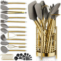 35-Piece Silicone Kitchen Utensil Set with Storage Bucket Silicone Utensil Set Axl 35pcs A