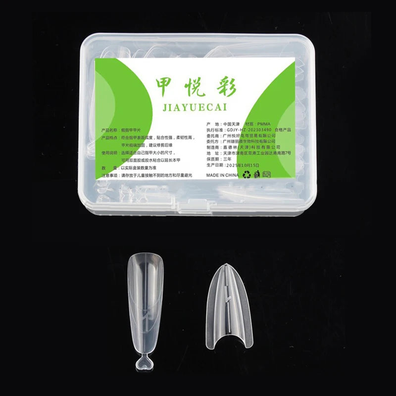 60Pcs Sandwich Dual Nail Forms – 15 Sizes Coffin & Almond Nail Extension Forms Axl ellipse Green