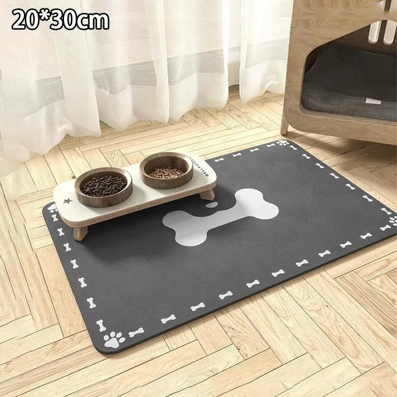 Diatomaceous Earth Pet Placemat – Non-Slip Quick-Dry Food Mat Pet Feeding Mat Axl E1