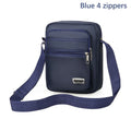 Waterproof Nylon Crossbody Sling Bag for Men – Lightweight Crossbody Sling Bag Axl Blue 4 zippers