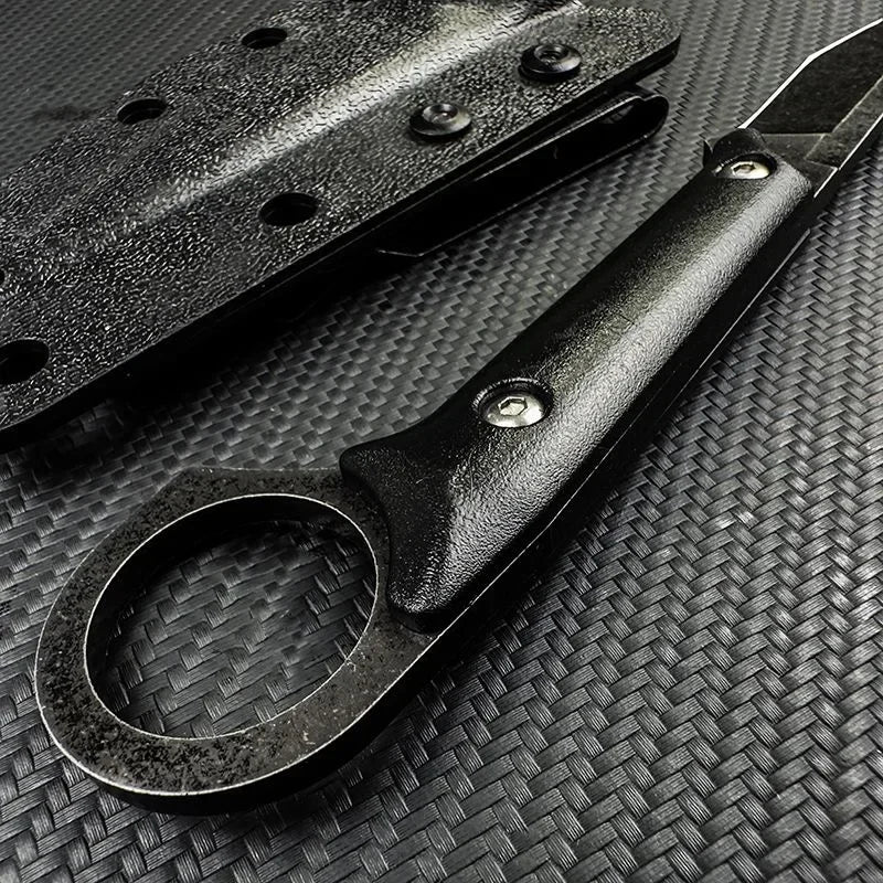 Stainless Steel EDC Pocket Knife with Sheath – Outdoor Straight Blade Fixed Blade Knife Axl