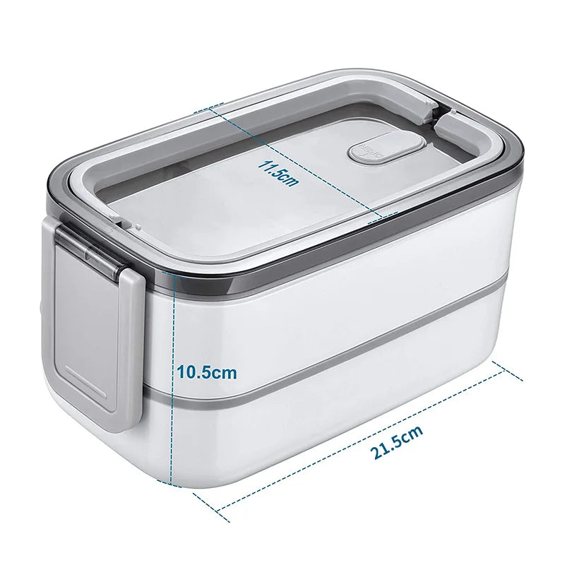 Stackable Bento Lunch Box with Handle, Spoon & Chopsticks Bento Lunch Box Axl