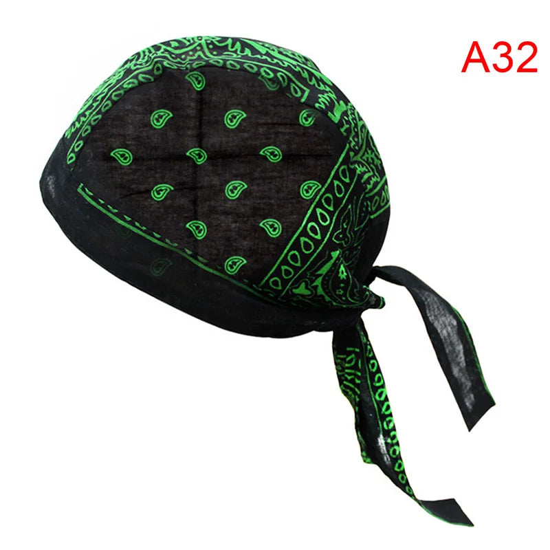 Unisex Cotton Durag Bandana Hat – Printed Head Scarf Cap Bandana Durag Hat Axl A32