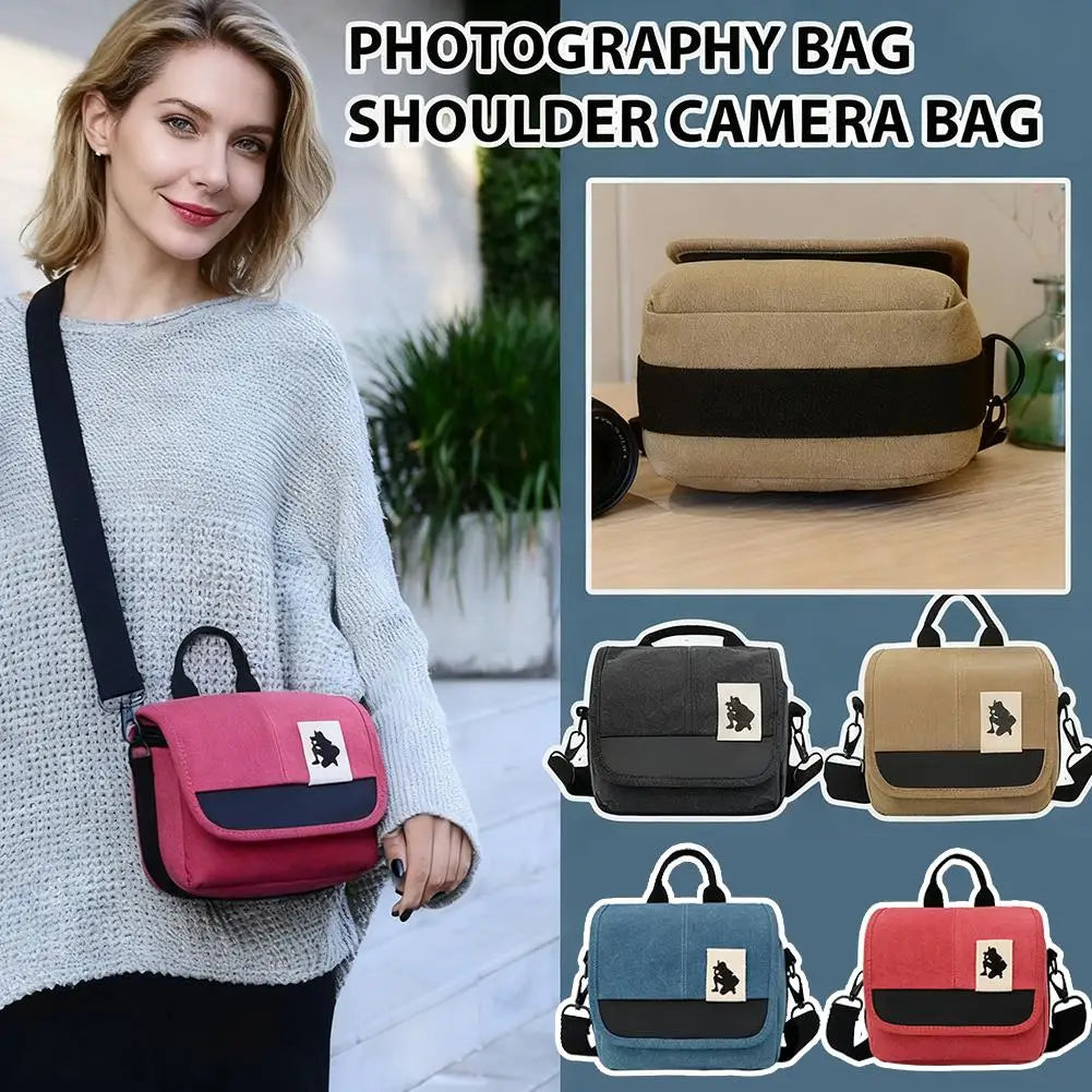 Canvas Camera Bag for Canon EOS DSLR & Mirrorless | 18-55mm Camera Shoulder Bag Axl