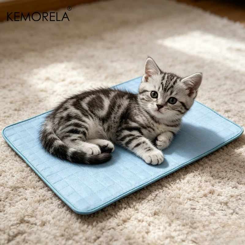 KEMORELA Ice Silk Dog Cooling Mat – Breathable Pet Bed S–XL Dog Cooling Mat Axl 40x50cm