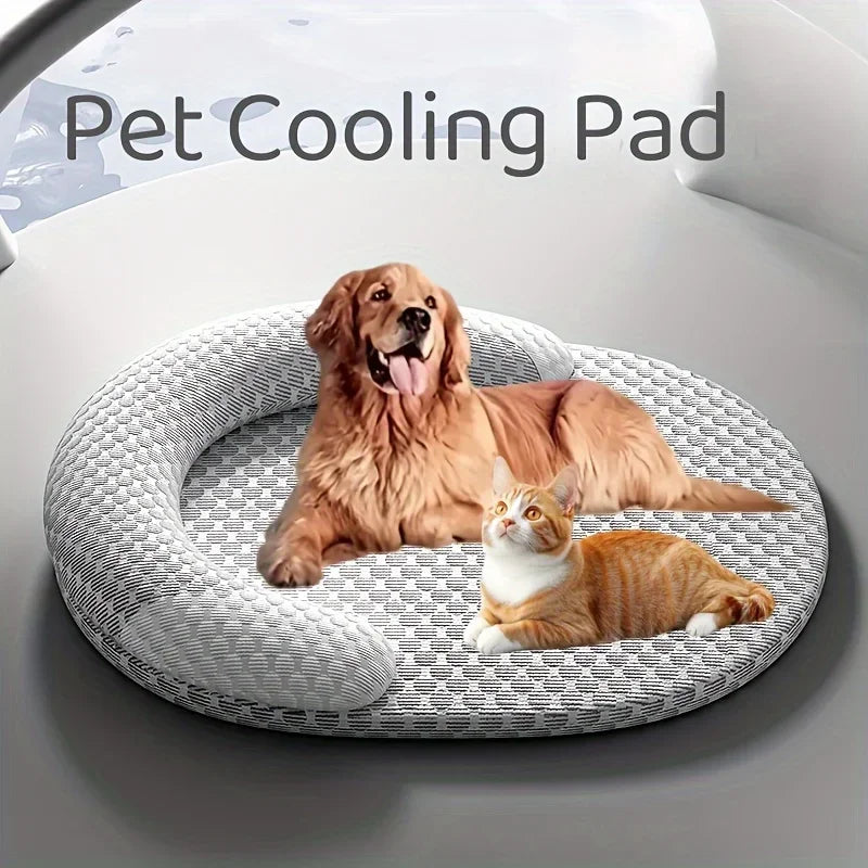 Polka Dot Cooling Dog Bed – Washable Oval Pet Mattress Cooling Dog Bed Axl