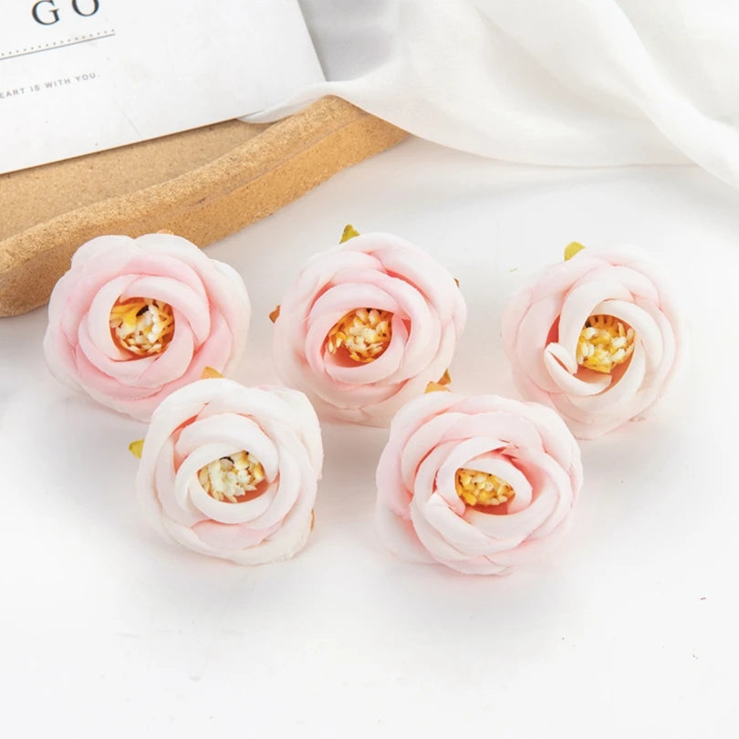 Silk Tea Rose Buds – Artificial Flowers for Home & Wedding Decor Artificial Silk Flowers Axl color 7 30pcs