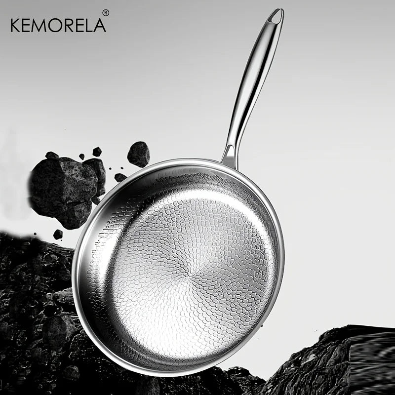 KEMORELA Hammered Steel Non-Stick Skillet 26/28/30cm Induction Non-Stick Skillet Axl
