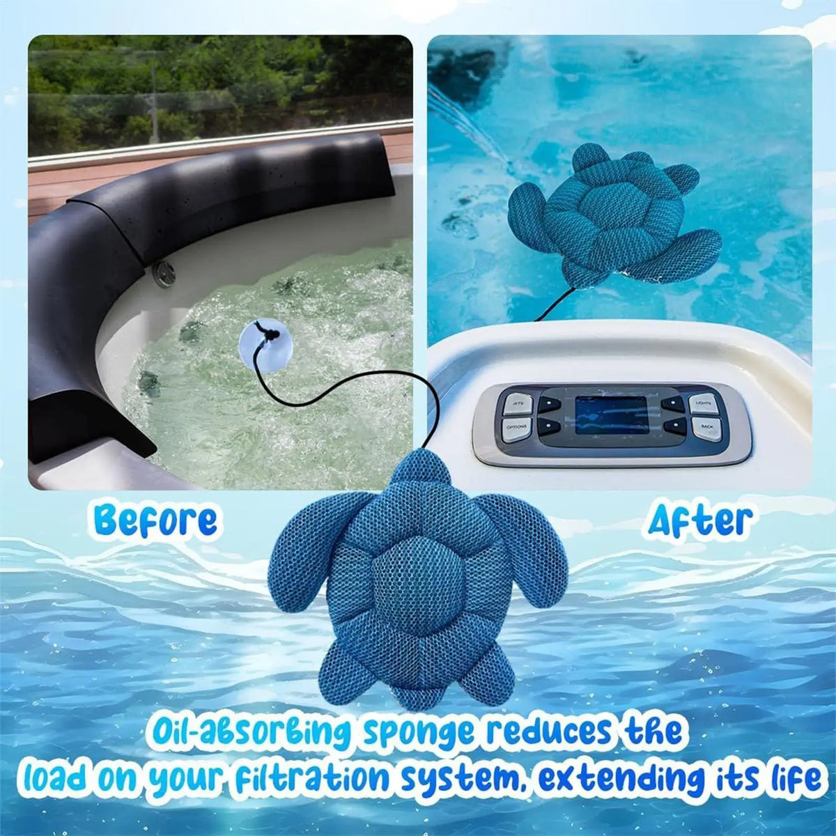 Reusable Pool Scum Absorber – Hot Tub Oil Sponge Ball Pool Scum Absorber Axl