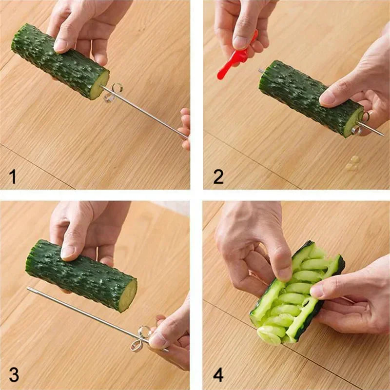 Spiral Vegetable Slicer – Carrot, Potato & Cucumber Spiralizer Vegetable Spiralizer Axl