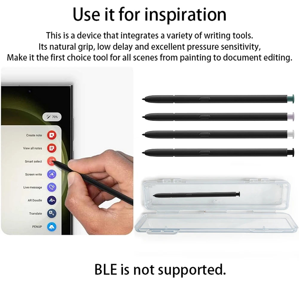 Samsung Galaxy S23 Ultra Stylus Pen + Nibs + Clear TPU Case Kit Phone Stylus Bundle Axl