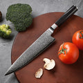 Damascus Chef's Knife – Japanese Style, 17.5cm Wood Handle Damascus Chef's Knife Axl 1pcs