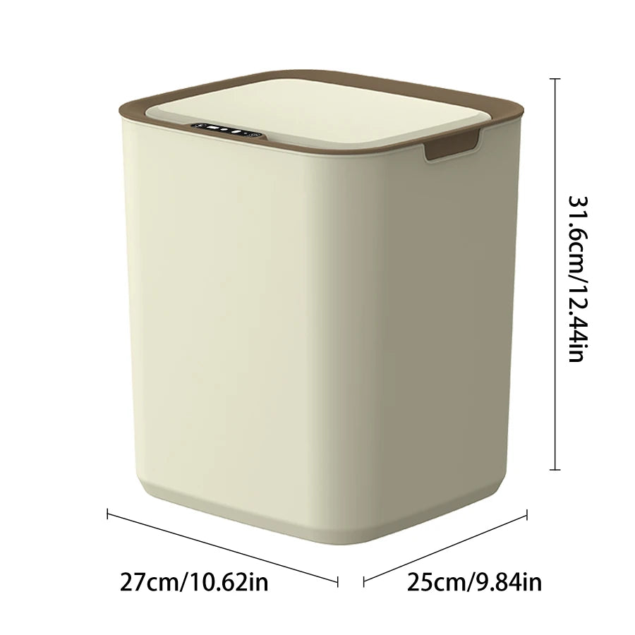 ONEKA 22L Touchless Sensor Trash Can – Auto Open Induction Bin Sensor Trash Can Axl Khaki 22L