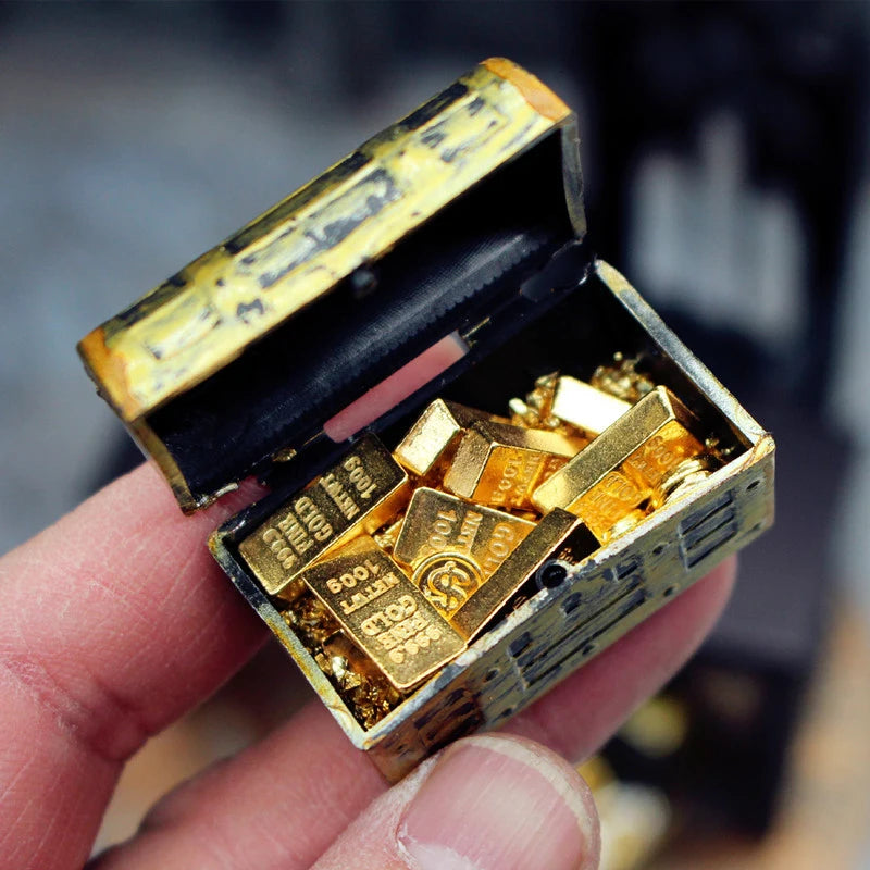 1:12 Dollhouse Mini Treasure Chest Gold Bar & Coin Model Set Dollhouse Miniature Axl