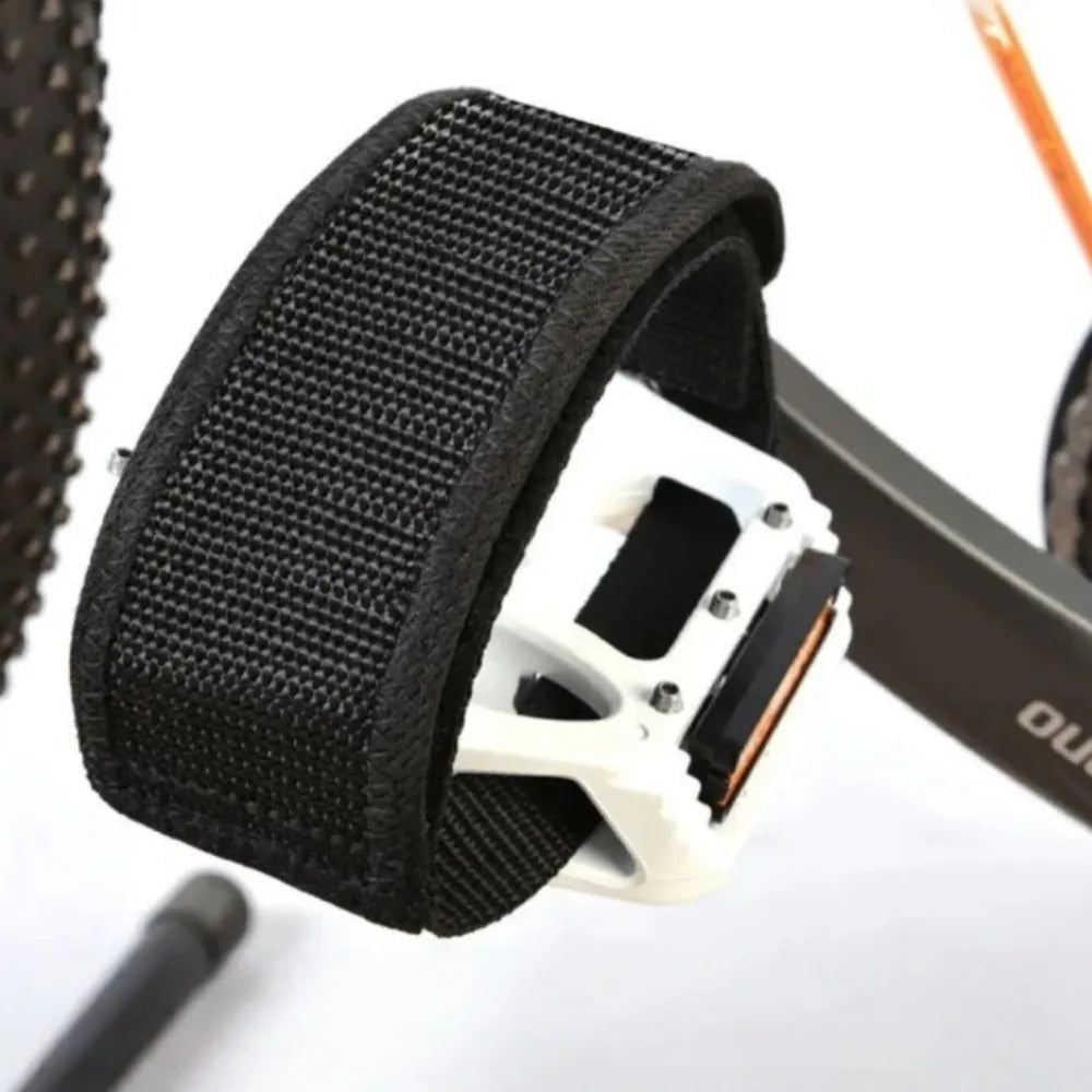 2-Pack Nylon Bike Pedal Straps – Adjustable Toe Clip Bands Bike Pedal Straps Axl