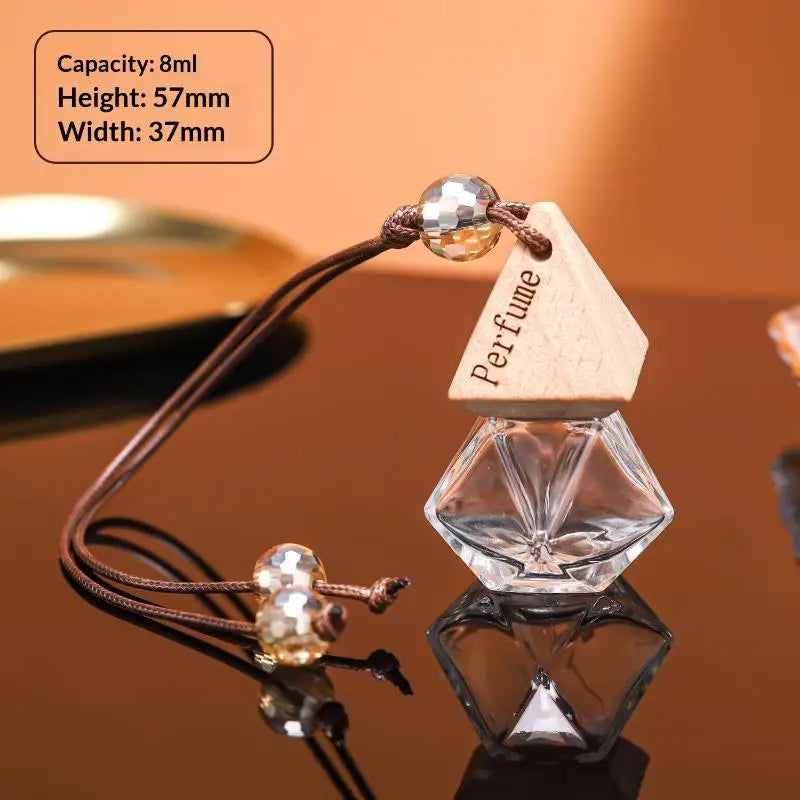 Glass Essential Oil Diffuser Bottle – Hanging Car Aroma Vial Aroma Diffuser Bottle Axl A2
