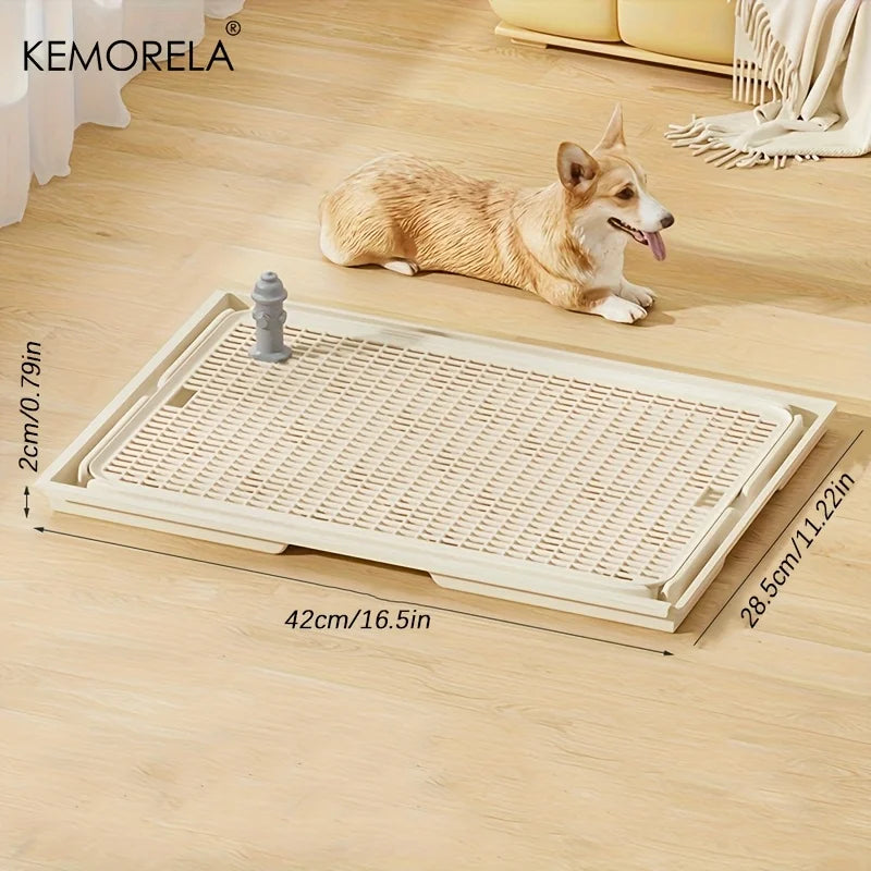 KEMORELA 2-in-1 Dog Potty Tray & Cat Litter Mat Non-Slip Pet Potty Tray Mat Axl Khaki 1pc